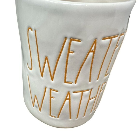 Rae Dunn Sweater Weather Candle Ceramic Jar Pumpkin Latte Autumn Fall Gift Decor - Picture 3 of 12